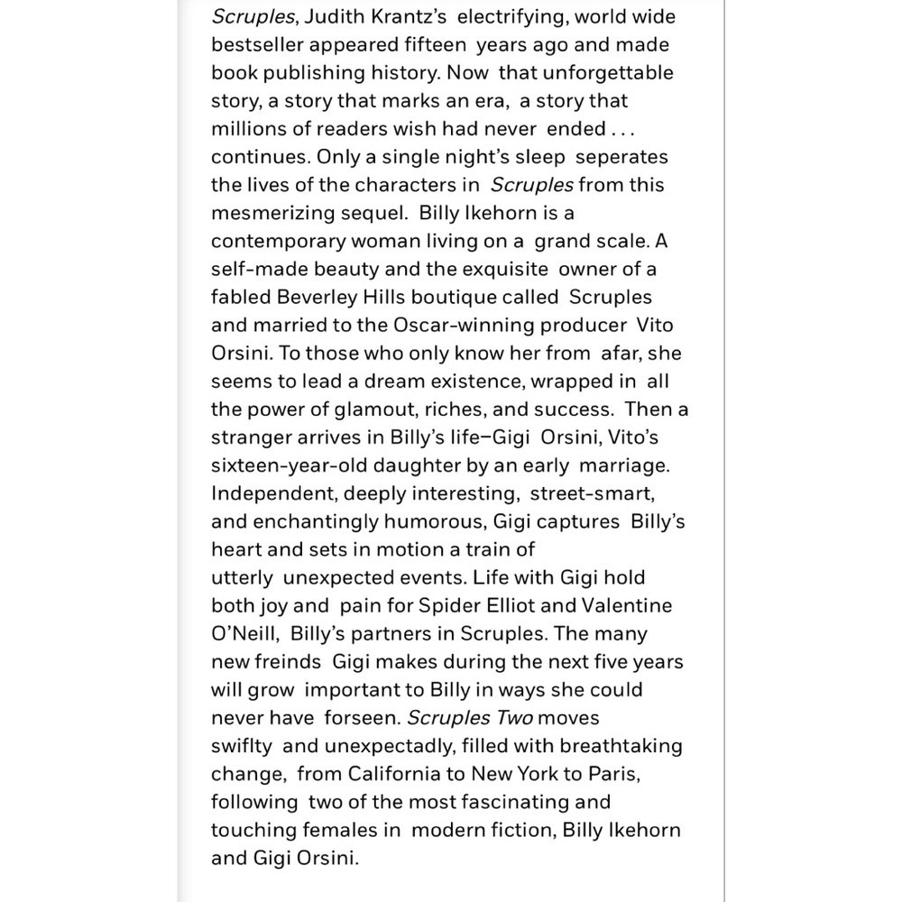 Judith Krantz: Scruples Two- Scruples #2 - Picture 4 of 4